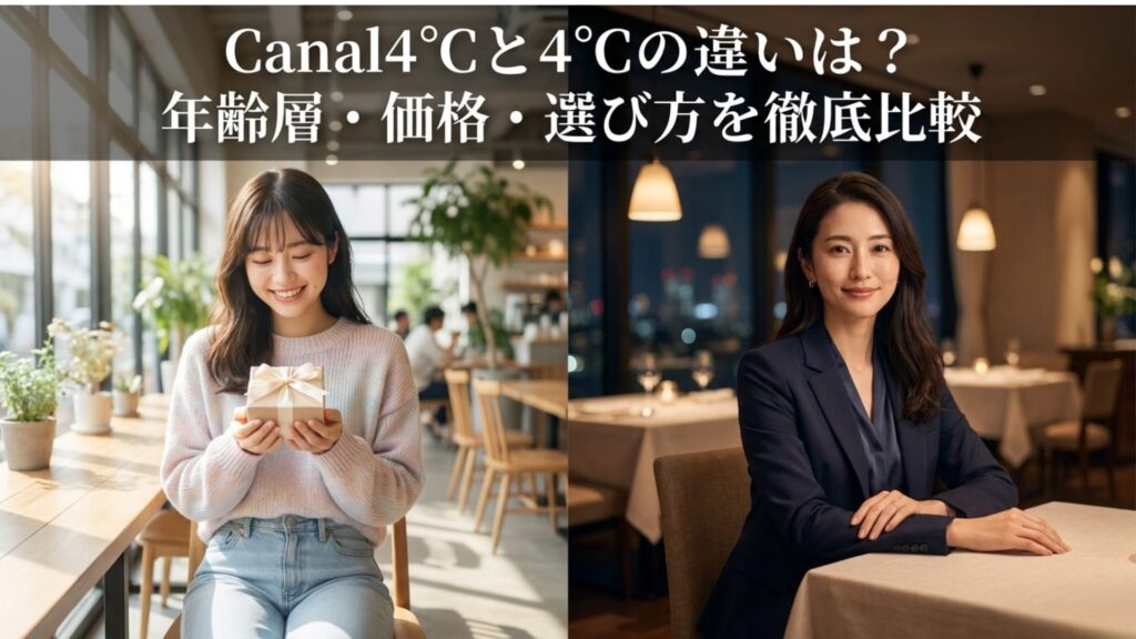 Canal4℃と4℃の違いを年齢層・価格・選び方から比較する記事のアイキャッチ