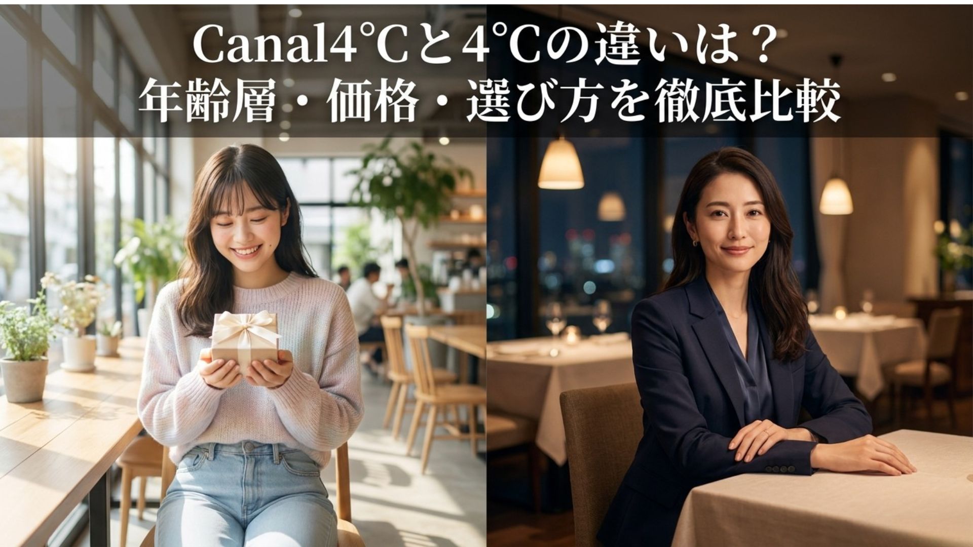 Canal4℃と4℃の違いを年齢層・価格・選び方から比較する記事のアイキャッチ