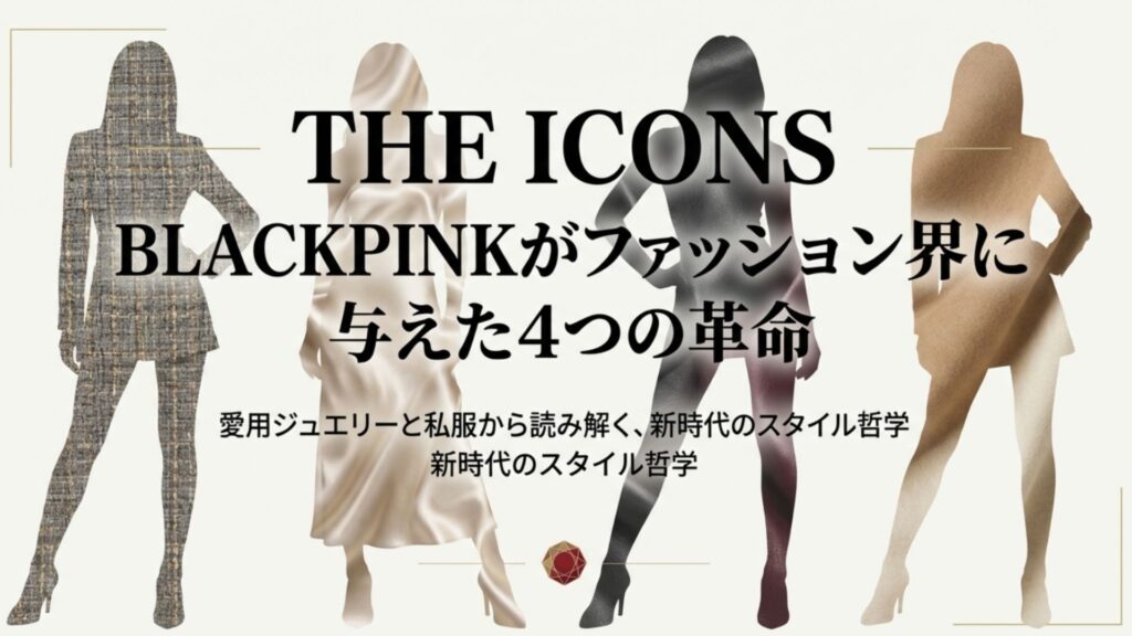 ダイヤモンドの線画イラストと「BLACKPINK EFFECT」というタイトル文字のデザイン