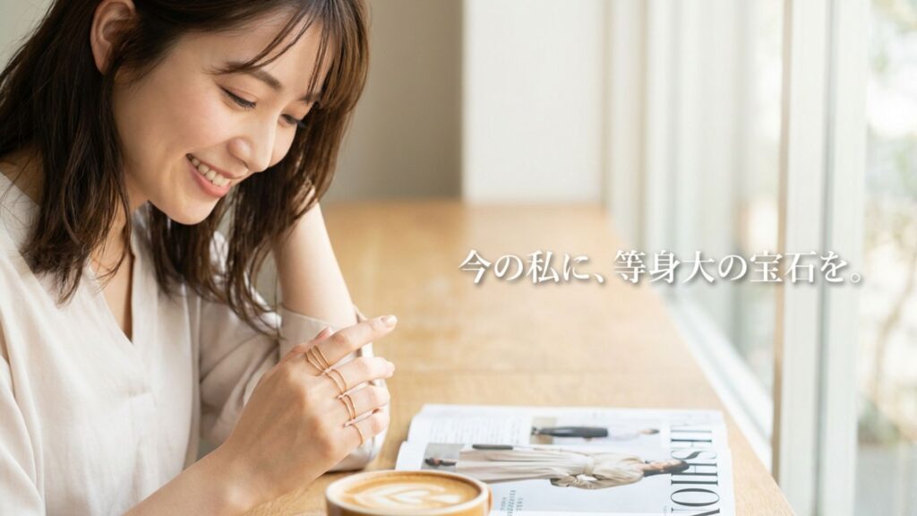 年齢にとらわれず自分らしい等身大の宝石を選ぶ大切さを伝えるメッセージ