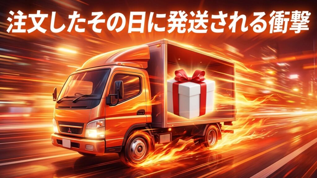 注文したその日に発送されるスピーディーな配送サービスのイメージ