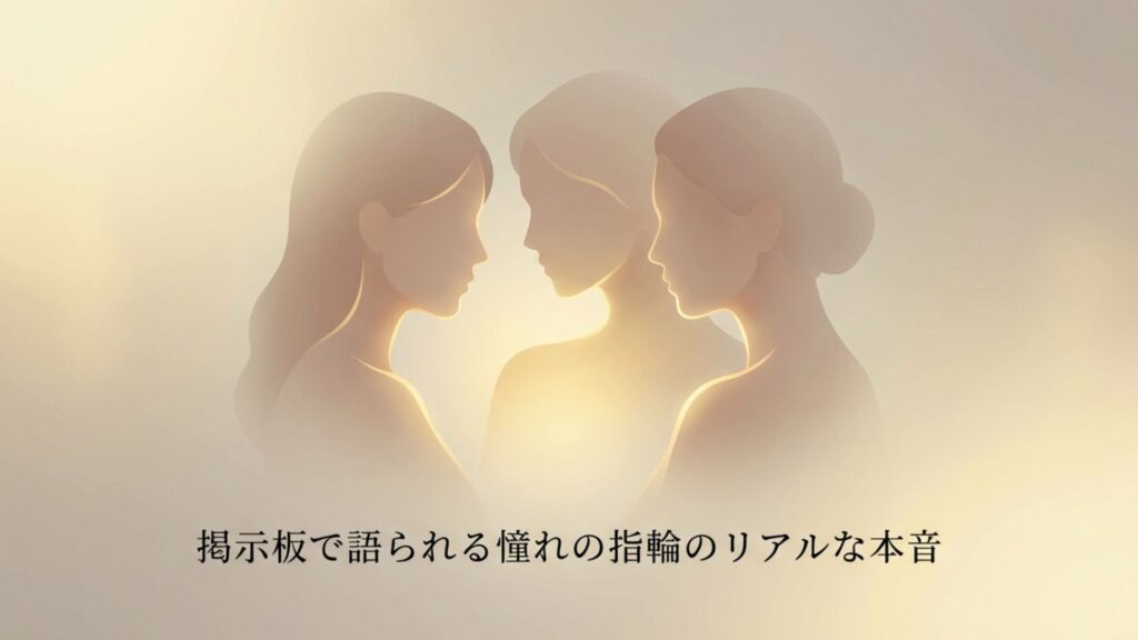 掲示板で語られる憧れの指輪のリアルな本音