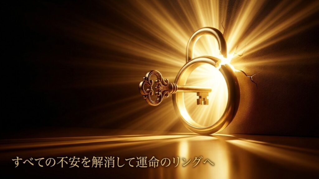 指輪選びの不安や疑問を解消するためのQ&Aイメージ