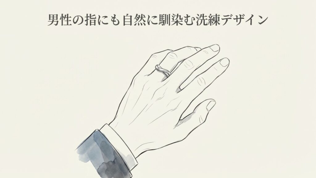 男性の手元にも自然に馴染む洗練されたバレリーナのデザインイメージ