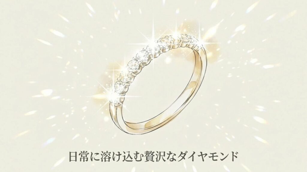 日常使いでも贅沢な輝きを放つバレリーナのダイヤモンドリング