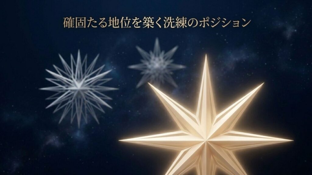 国内ジュエリーブランドとしての確固たる地位とブランドランクを示すイメージ。