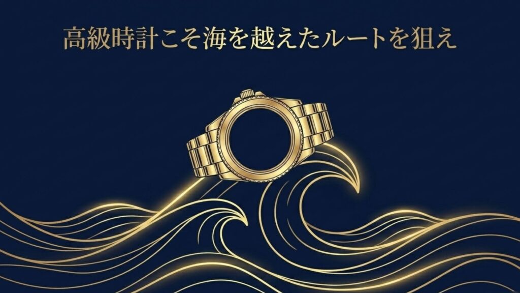 高級時計を海を越えた並行輸入ルートで狙う戦略図