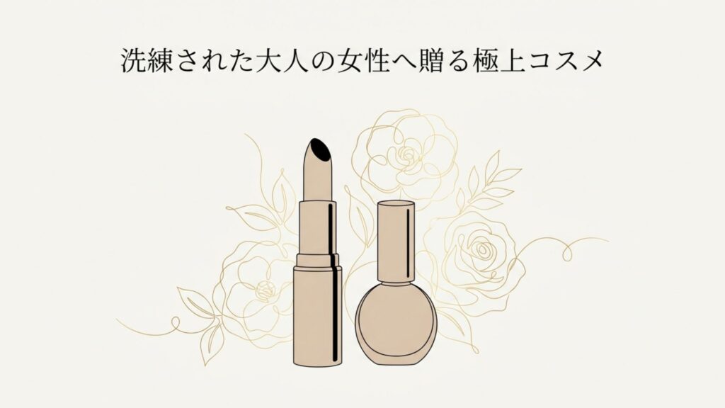シャネルのコスメ（リップとネイルオイル）のイラスト