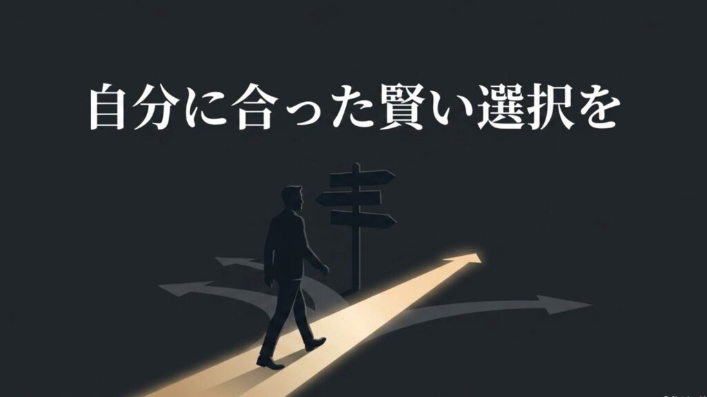 「自分に合った賢い選択を」というテキスト